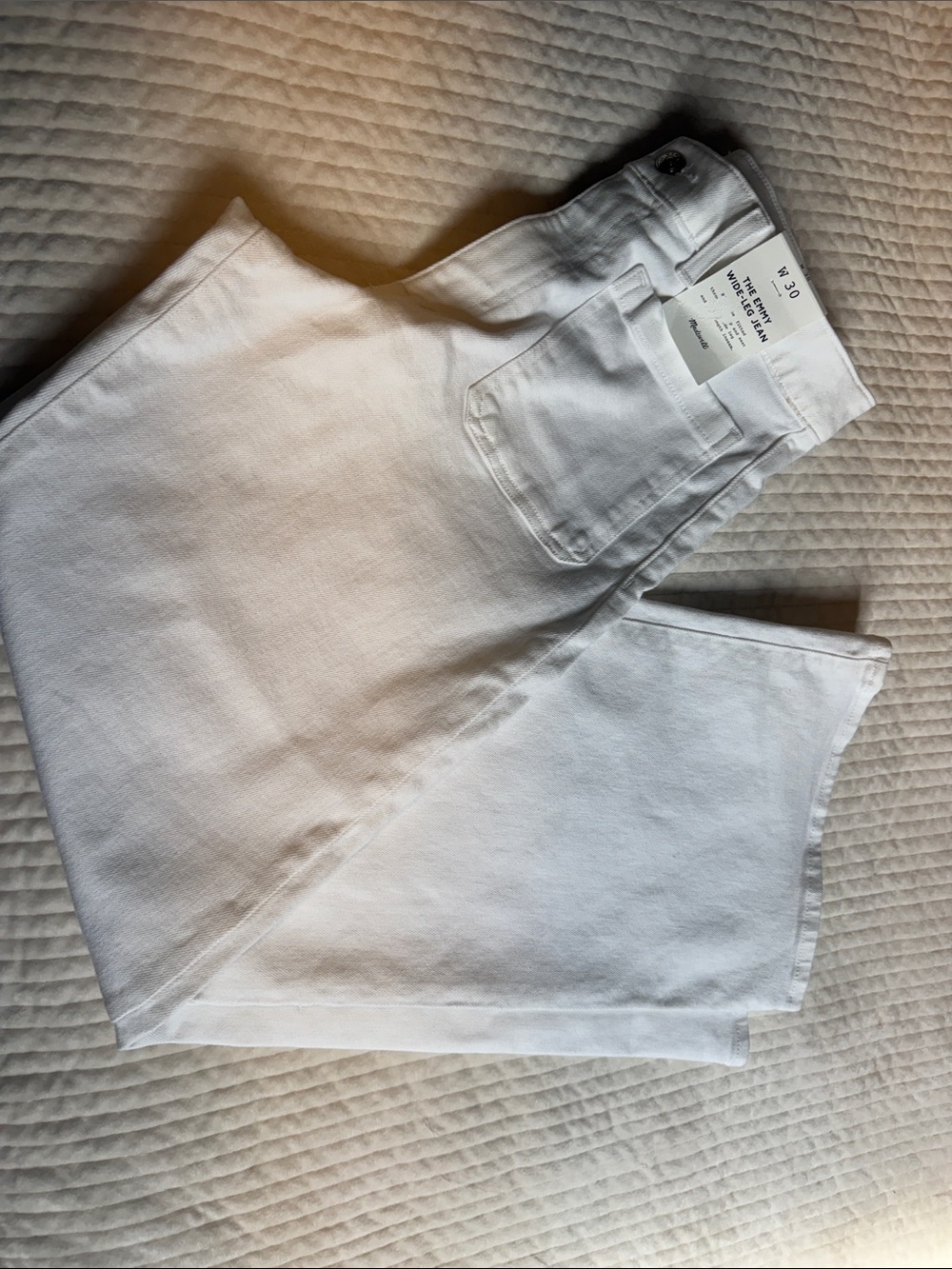 Madewell White Wide-Leg Jeans